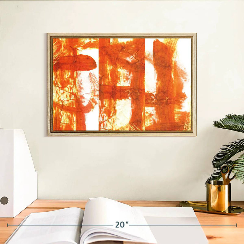 Orange noisette, Cadre flottant en bois naturel, 13 po x 9 po