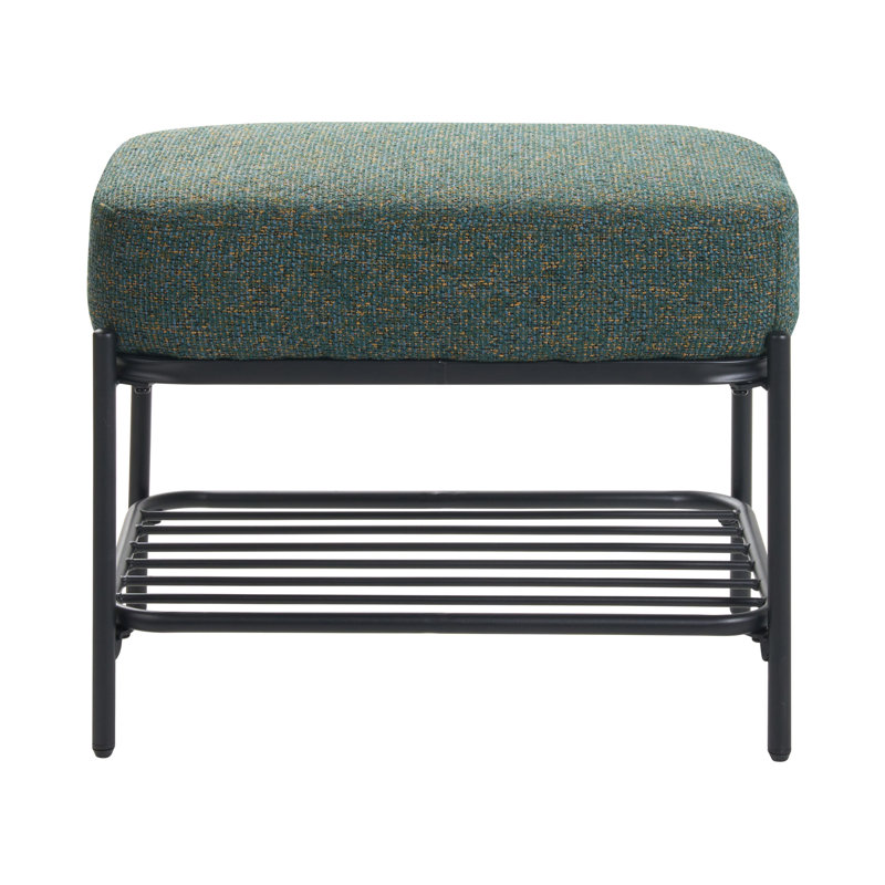 Shoe Bench Allishia Fabric, Green