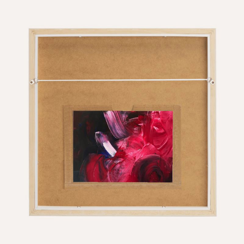 Limited Edition 12 x 12 in. "Mouth Wide Open" Framed Silk Scarf by Fanyu Lin