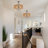 6-Light 23.6" Boho Coastal Rattan Chandelier, Farmhouse Wicker Pendant Light Fixture For Dining Room, Living Room, Kitchen Island, Bedroom, Hallway, Foyer