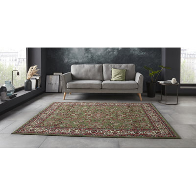 Zabul Tufted Green/Red/Cream Rug