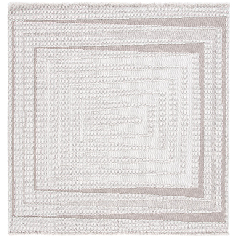 Lotus Performance Geometric Rug, Square 6'7"