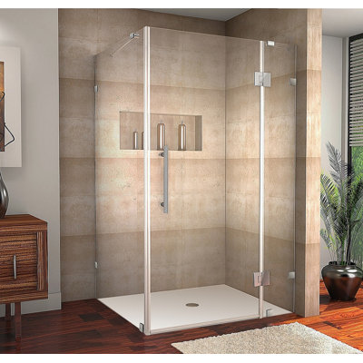 Cabine de douche rectangulaire à charnière 42 "x 72" Avalux