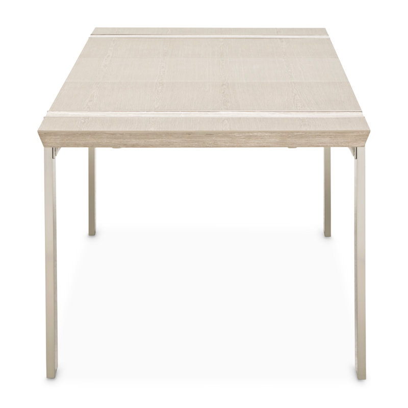 Lotus Bay Narrow Rectangular Dining Table - Sand, 30"H x 76"L x 36"W