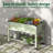 Elevated Galvanised Steel Planter With Wheels-307598040