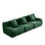 Canapé 3 places sans ossature, revêtu de tissu, sans montage, base antidérapante et design confortable pour les chambres, mousse haute densité 32D, lignes épurées