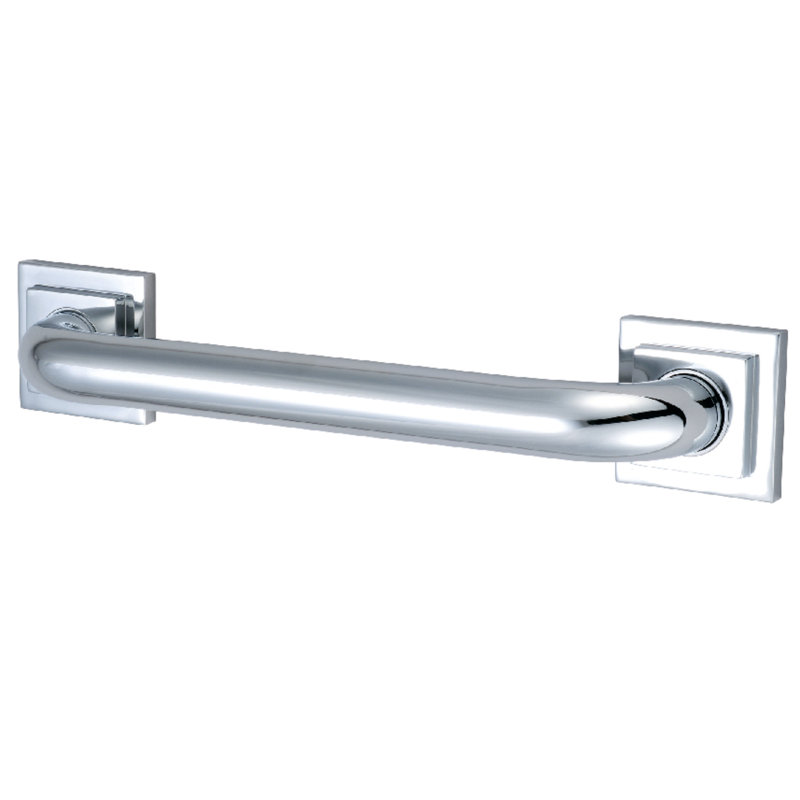 Kingston Brass Claremont 1-1/4 Inch O.D Grab Bar, 24" W, Brushed Brass