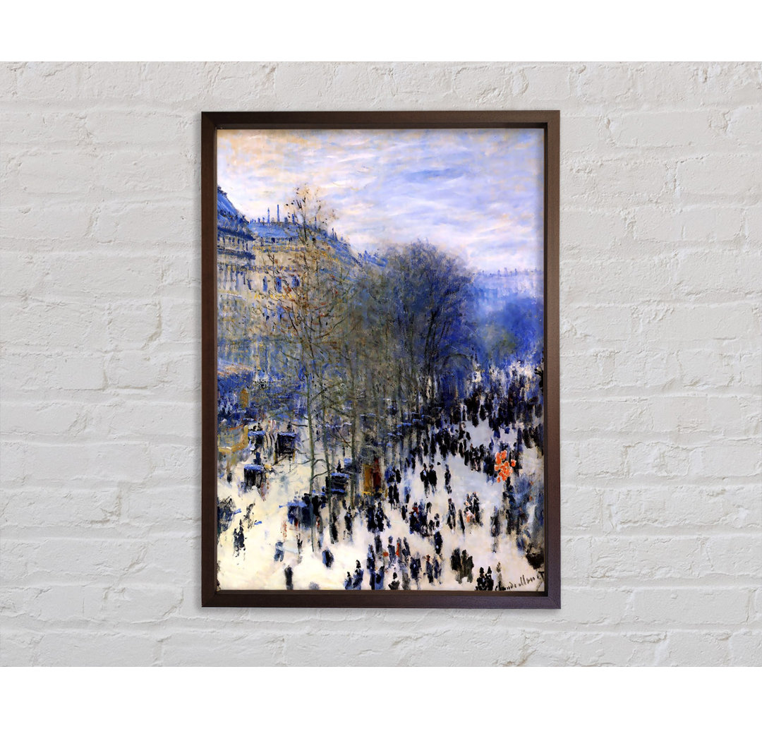 Boulevard Des Capucines von Claude Monet - Einzelbildrahmen Kunstdrucke auf Leinwand