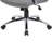 Roe Executive Swivel Chair, High Back Gray Faux Leather, Chrome Metal-118318893
