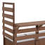 Chariot de cuisine en bois massif pour îlot de cuisine 62,3 po avec plateau en acier inoxydable, banc de jardin avec tablette surélevée et tiroirs, table de préparation pour barbecue, fête-1751326123
