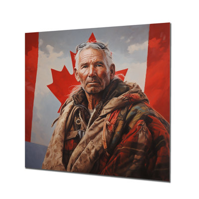 Fier homme canadien - drapeau Canada, art mural en métal
