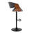 Swivel Upholstered Adjustable Height Counter Stool with Metal Frame-92718776
