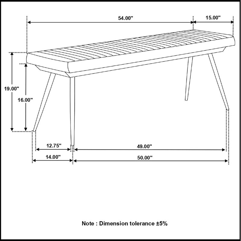 Banc capitonné à coussins avec structure en bois espresso pour une assise confortable et une décoration élégante dans n'importe quelle pièce