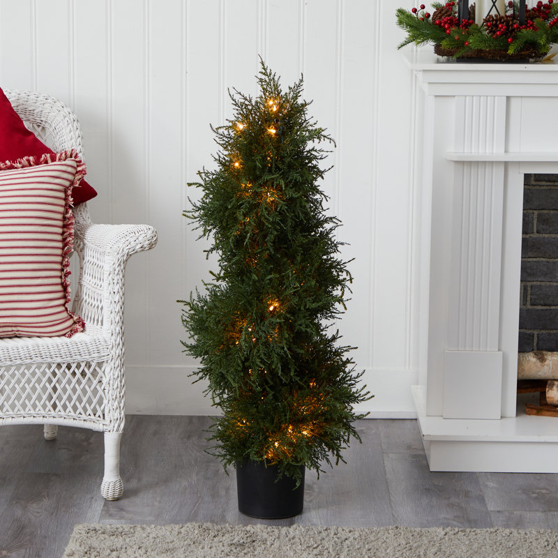 43'' Faux Cedar Topiary in Planter