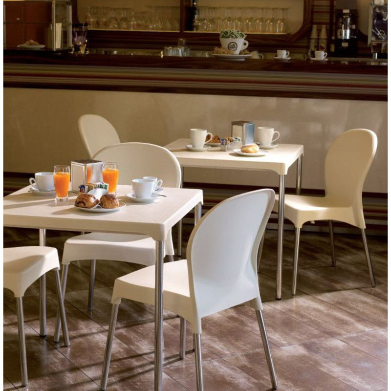 Chaise d'appoint de patio Diana, Crème