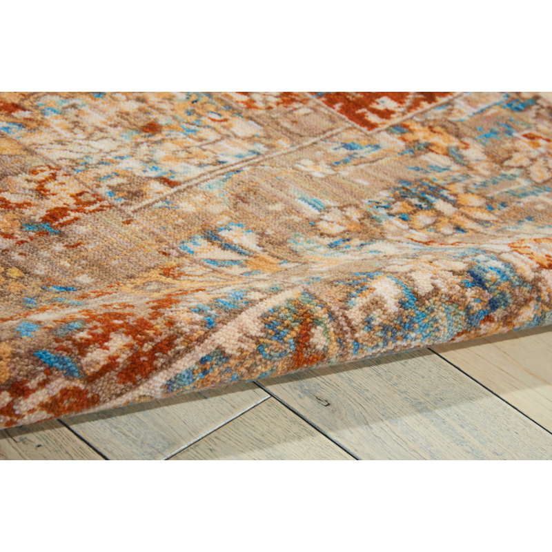 Moroccan Southwestern Area Rug in Beige, Rectangle 7'3" x 9'9"