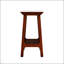 Table d'appoint rétro avec tablette de rangement en ardoise rétro brun rougeâtre, parfaite pour les petits espaces et les décors modernes