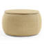 Natural Storage 2 In 1 - 25.5X25.5X14.5 Inches, Handmade With Plastic Upholstery, Sumptuous Fabric, Can Be Used As Or Seat, 23Lbs Weight, No Assembly Required Colour, Works End Table & 250Lbs Capacity,