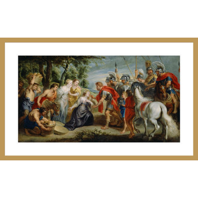 «David Meeting Abigail» par Peter Paul Rubens, impression giclée sur cadre