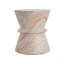 Outdoor/Indoor Lightweight Concrete Side Table,Travertine Finish
