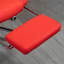 Améliorez votre bureau à domicile avec un fauteuil de direction aux tons rouges avec un rembourrage en mousse moelleuse et un dossier inclinable avec repose-pieds