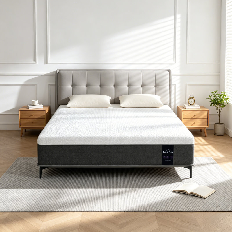12" Medium Plush Cooling Gel Memory Form Mattress, Queen