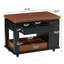 Table basse / table d'appoint moderne 27,6 po avec plateau pliable et roulettes, rangement à plusieurs niveaux-830848497
