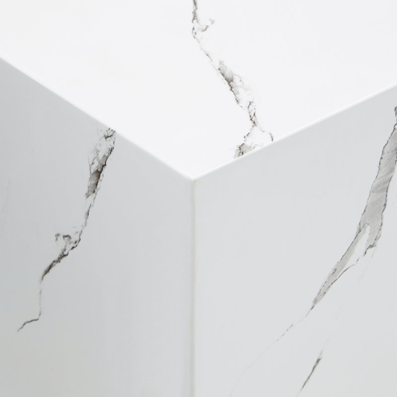 Table de bout Roman Block, Blanc