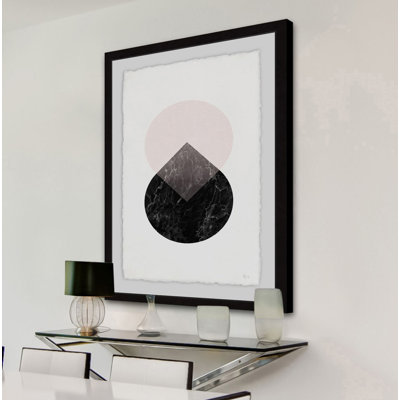 «Pink Tears» - Reproduction d'art graphique sur papier encadré