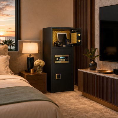 6.5 Cu. Ft. Heavy Duty Double Door Digital Security Safe Box with Drop Slot and Fireproof Bag