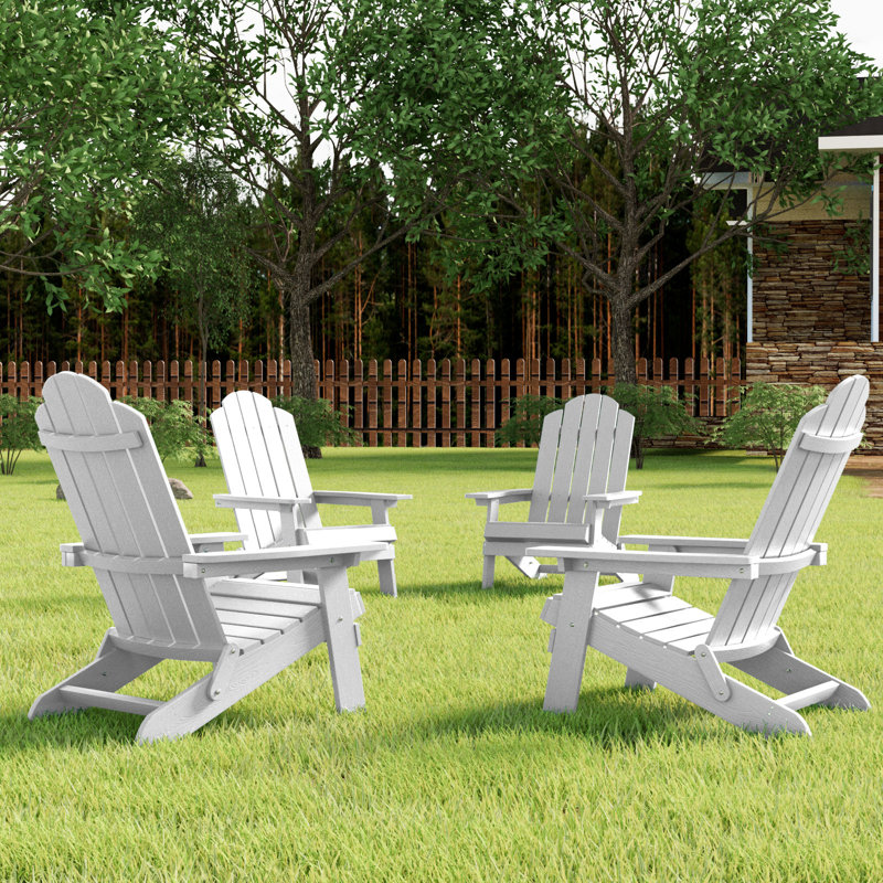 Aurra Outdoor Adirondack Chair, White