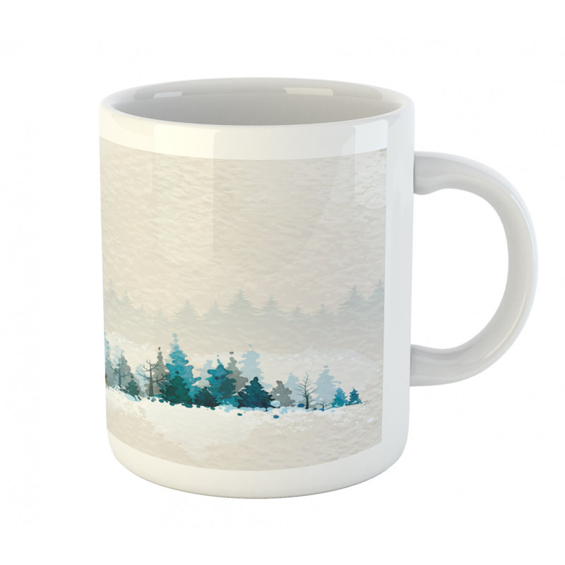 Grande tasse à café en scène d’hiver