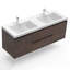 Angela 60" Double Wall Mounted Sink Vanity