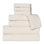 Ensemble de serviettes 8 pièces en coton gaufré Honeycomb