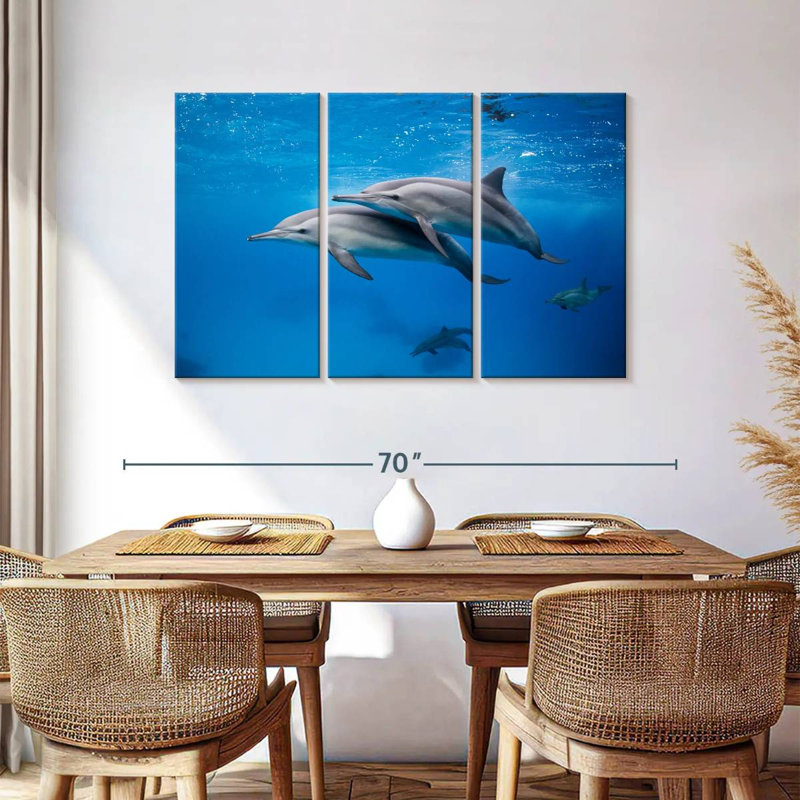 Brampt Swimming Dolphin Pair, 36" H x 57" W