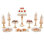 Ensemble de supports à petits gâteaux en métal 10 pièces Cortesani