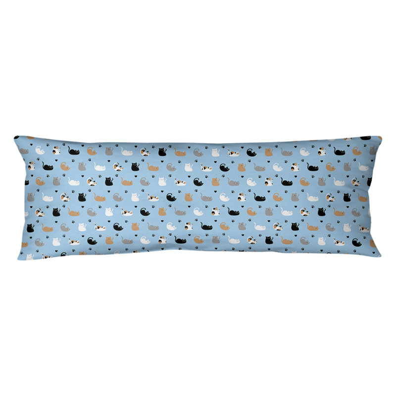 Coussin lombaire pour chat, Bleu, Bourre en polyester, Molleton moelleux