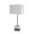 Eakin 1 Light Nickel Table Lamp With Marble Base