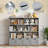 Kirklyn 49.4″ 7-Cube Standard Bookcase with 4 Drawers, Wood Storage Bookshelf in Mid-Century Modern, Gray-101377298