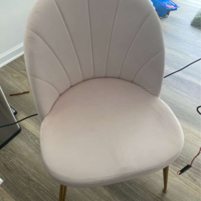 Velvet Upholstered Stacking Side Chair (Set of 4) - Pink