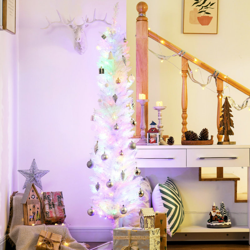 Arbre de Noël 5 pi, 250 branches, 150 lumières à DEL, blanc, antidéflagrant, assemblage pratique