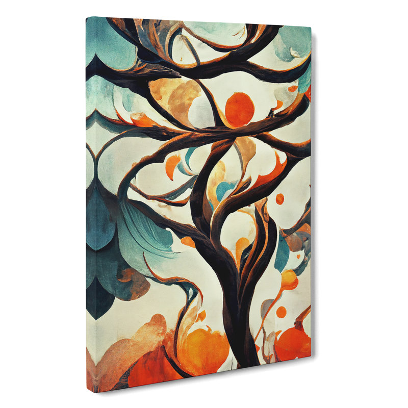Abstract Tree Branches No.7 - Wall Art, Wrapped Canvas, 50cm H x 35cm W, No Matte