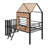 Metal Loft Bed With Roof, Window, Guardrail And Ladder-1313621874