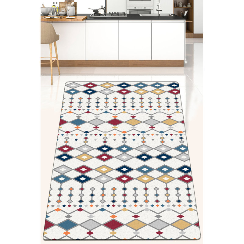 Luxurious Area Rug 6.6 x 9.5 Feet, 100% Polyester, 0.4 inches Pile Height | Antibacterial, Non-Slip Underside, Machine Washable | Perfect for Living Room, Bedroom & Dining Spaces, Soft & Durable Design