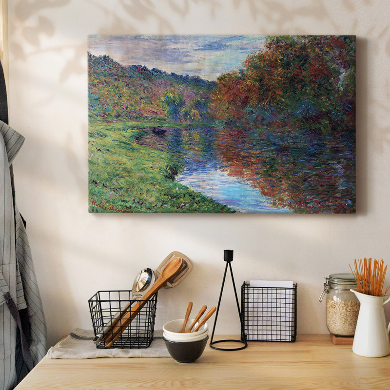 «The Small Arm of Jeufosse, Autumn, 1884», toile tendue avec châssis, H 12 po x l 18 po