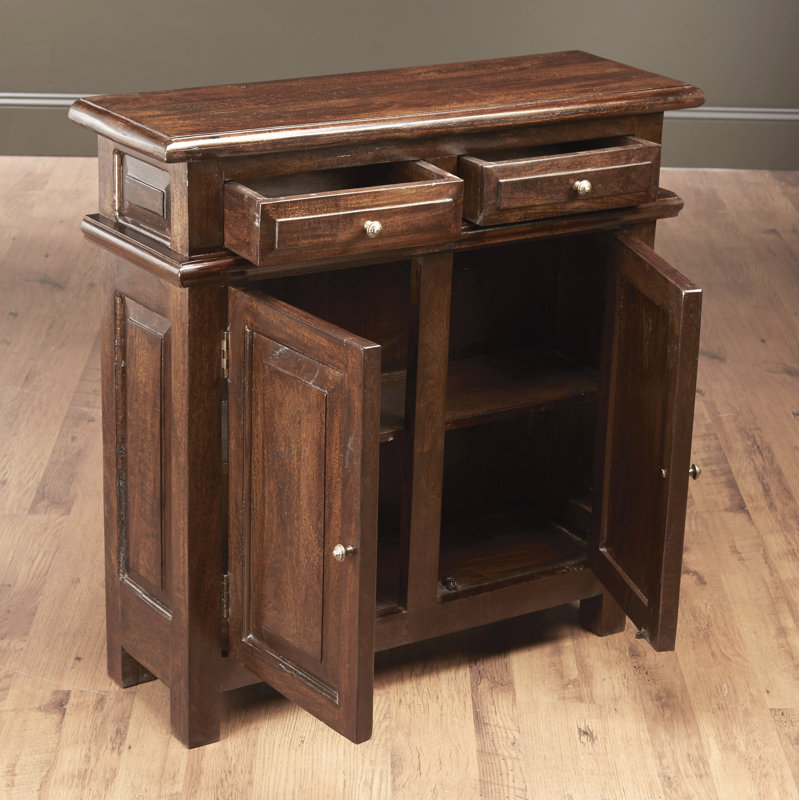 Garmund 2-Drawer Cabinet, Pecan
