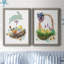 Bunny Hop - ensemble de 2 peintures sur toile encadrées-97478509-97478498