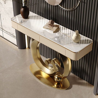 Light luxury high-end console table