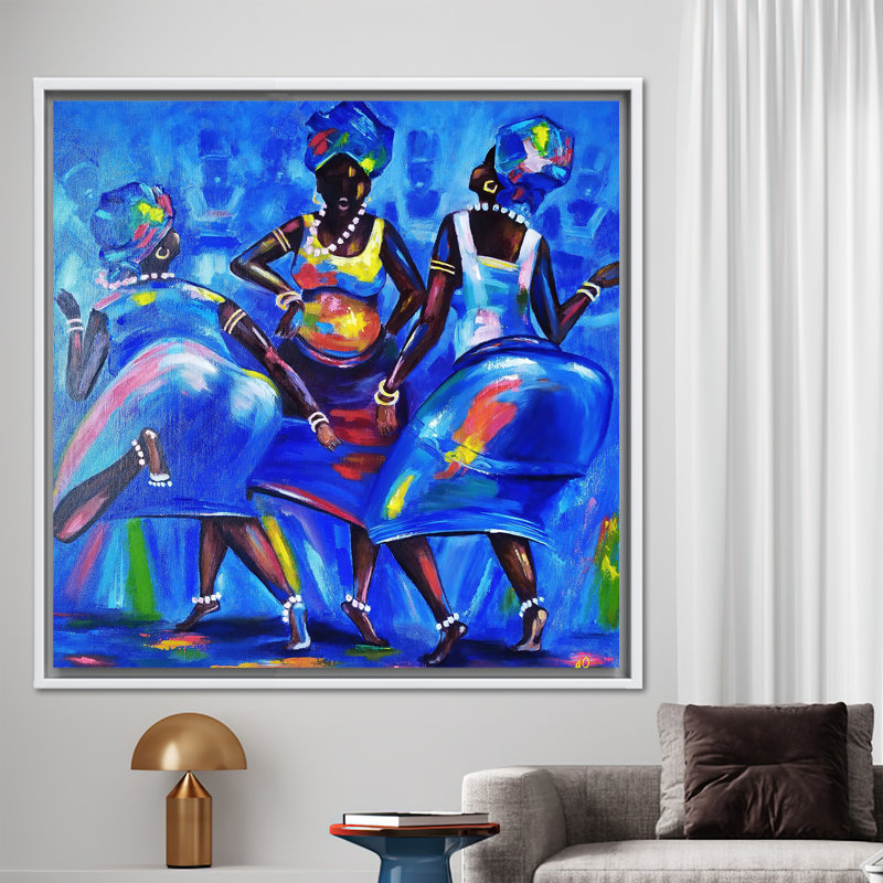 Print on Canvas, 40 cm H x 40 cm W, White Floater Framed