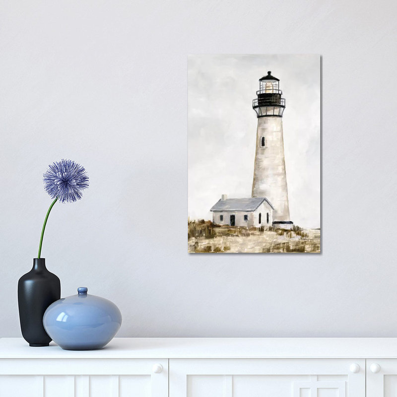 «Rustic Lighthouse II» par Ethan Harper - reproduction d'art, H 18 po x l 12 po x 1,5 po, Toile tendue, Pas de tapis